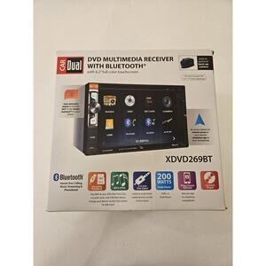 Dual XDVD269BT 6.2 LCD Touch Screen Double Din Stereo CD DVD OPEN BOX NO WIRES